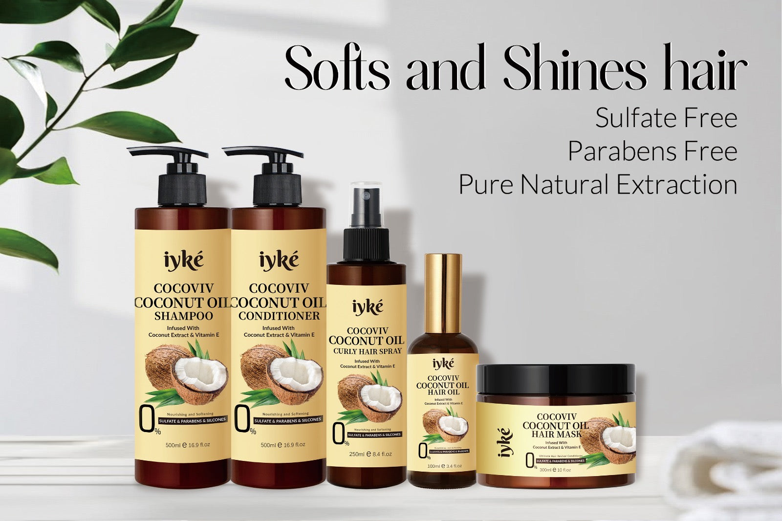 Cocoviv Coconut Oil Hair Treatment Set