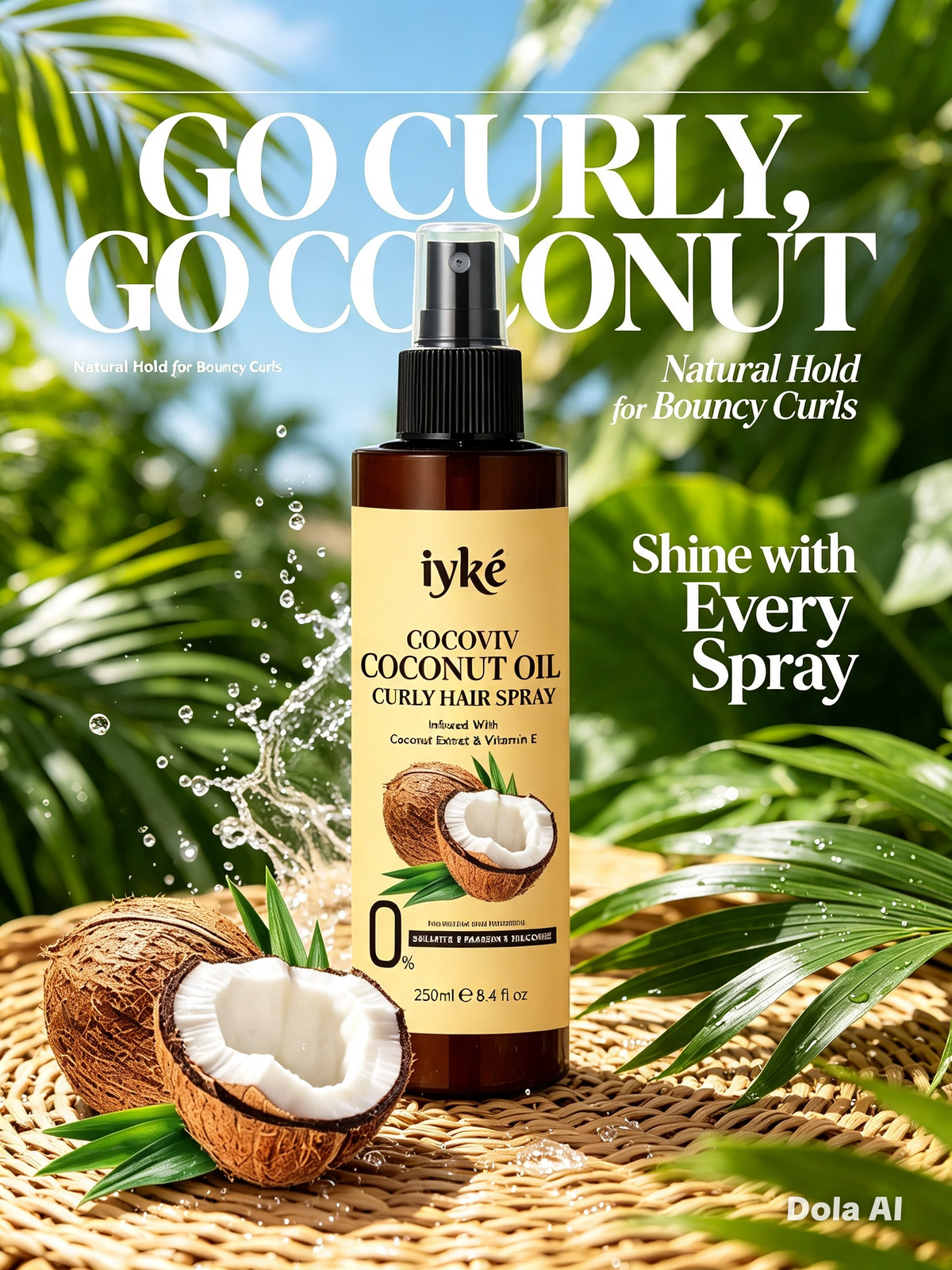 Cocoviv Coconut Oil Curly Hair Spray