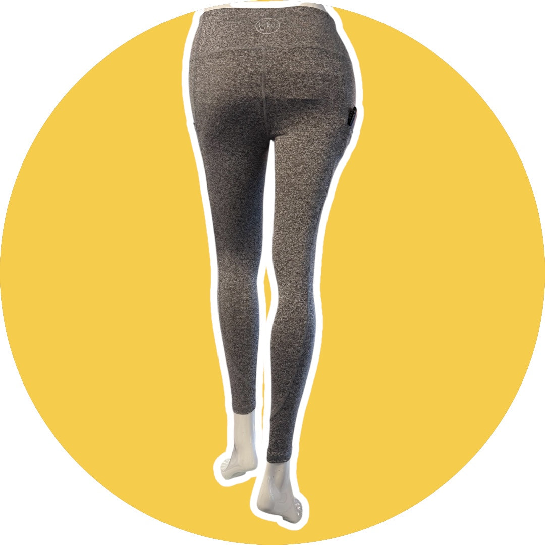 IYKE Women's Leggings Yoga Pants, with 2 side pockets, High Waist Tummy Control Stretch Slim Leggings.