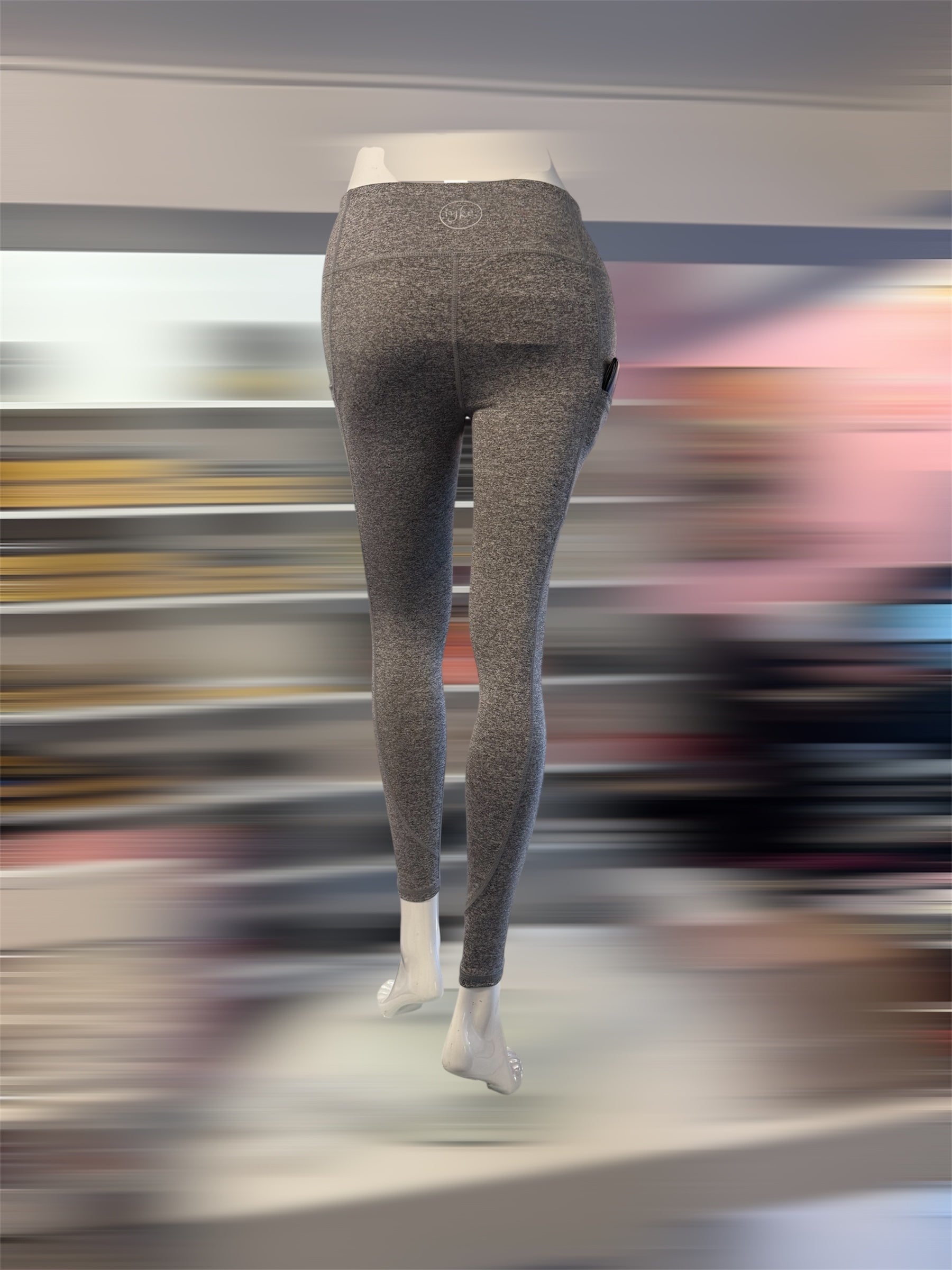 IYKE Women's Leggings Yoga Pants, with 2 side pockets, High Waist Tummy Control Stretch Slim Leggings.