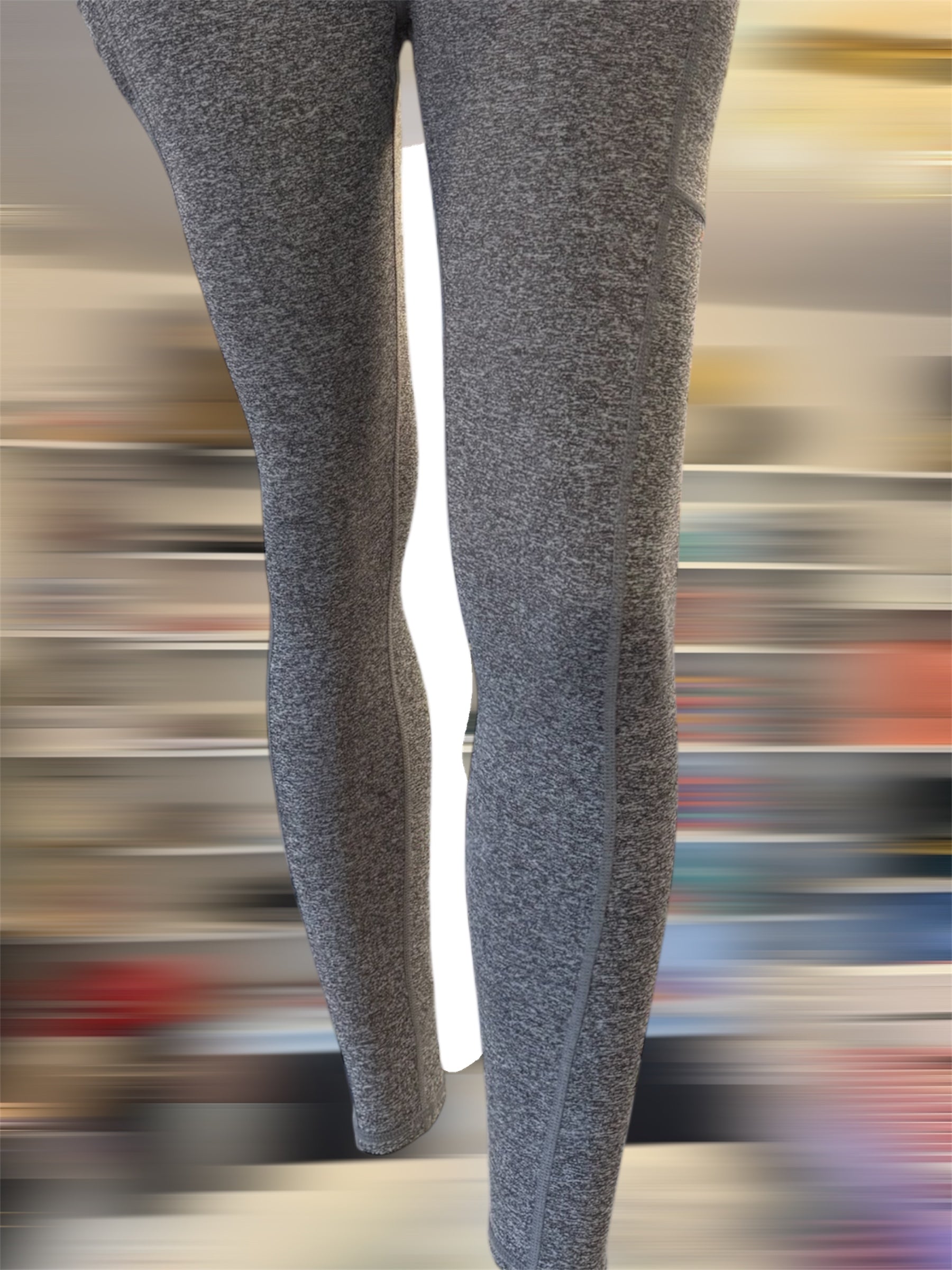 IYKE Women's Leggings Yoga Pants, with 2 side pockets, High Waist Tummy Control Stretch Slim Leggings.