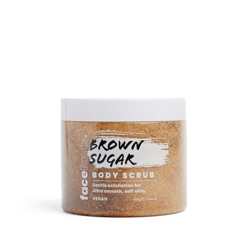 Face Facts Brown Sugar Body Scrub – Gentle Exfoliation + Smooth Radiant Skin | 400ml