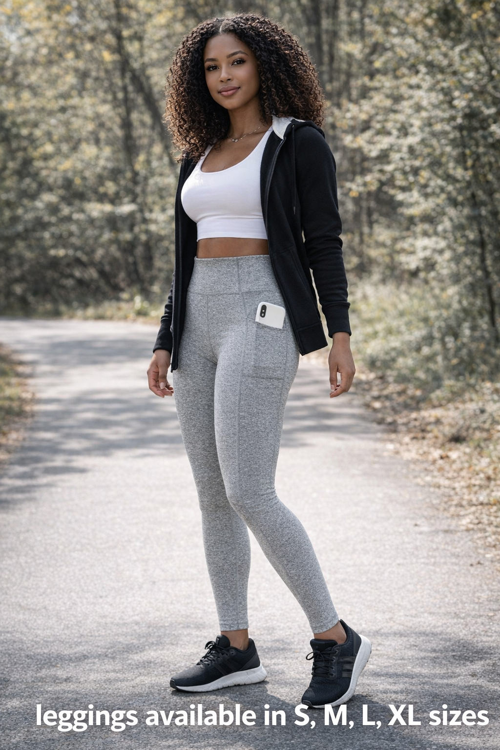 IYKE Women's Leggings Yoga Pants, with 2 side pockets, High Waist Tummy Control Stretch Slim Leggings.