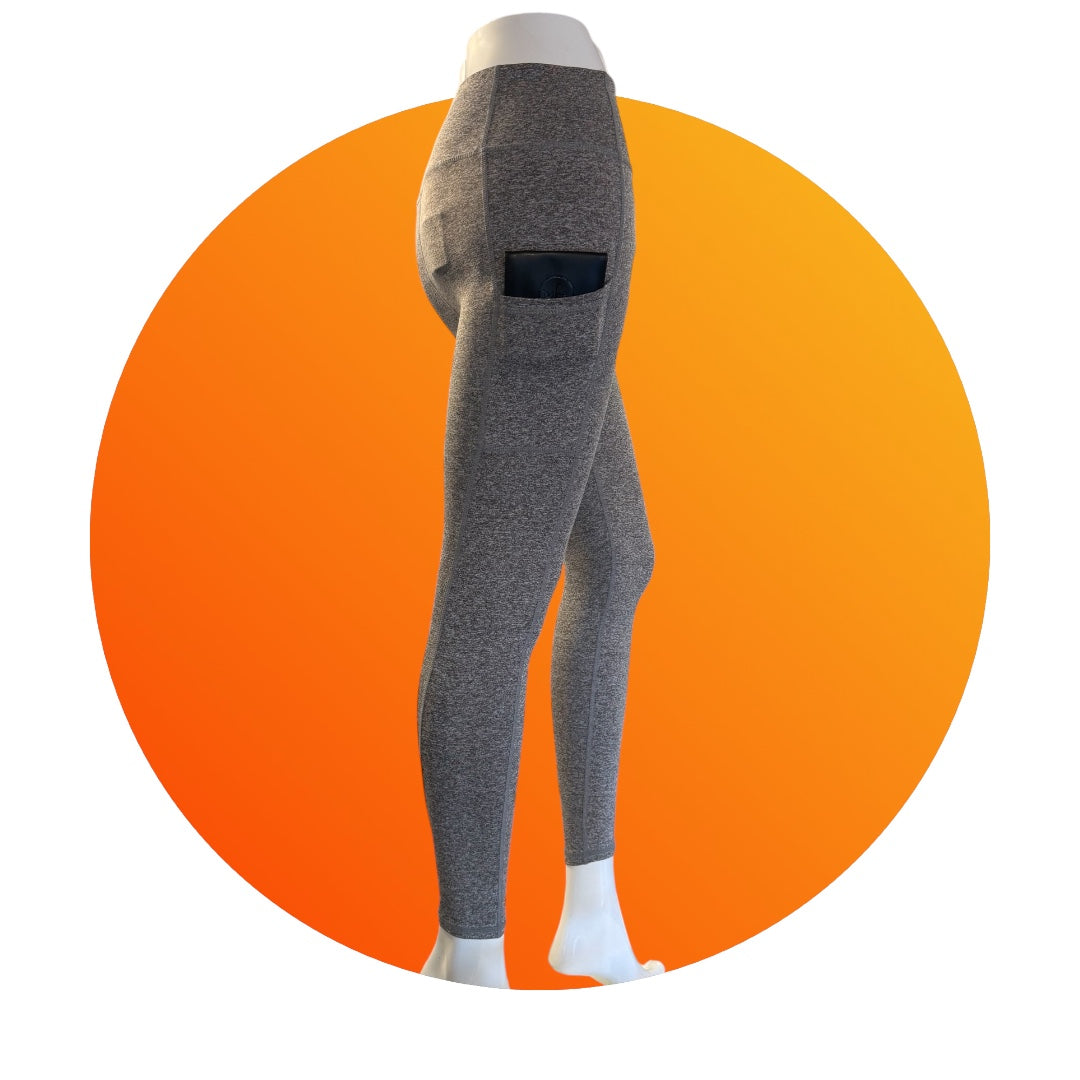 IYKE Women's Leggings Yoga Pants, with 2 side pockets, High Waist Tummy Control Stretch Slim Leggings.