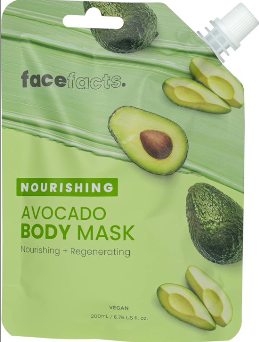 Face Facts Nourishing Avocado Body Mud Mask – Nourish + Regenerate | 200ml Resealable Pouch