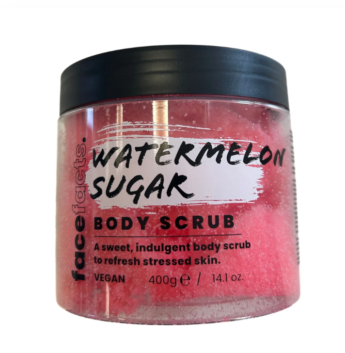 Face Facts Watermelon Sugar Body Scrub – Exfoliating & Hydrating (400g)