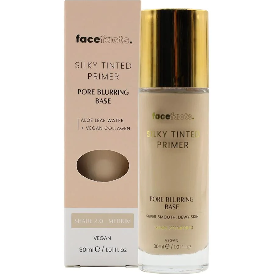 Face Facts Silky Tinted Primer – Pore-Blurring, Dewy Base | Vegan