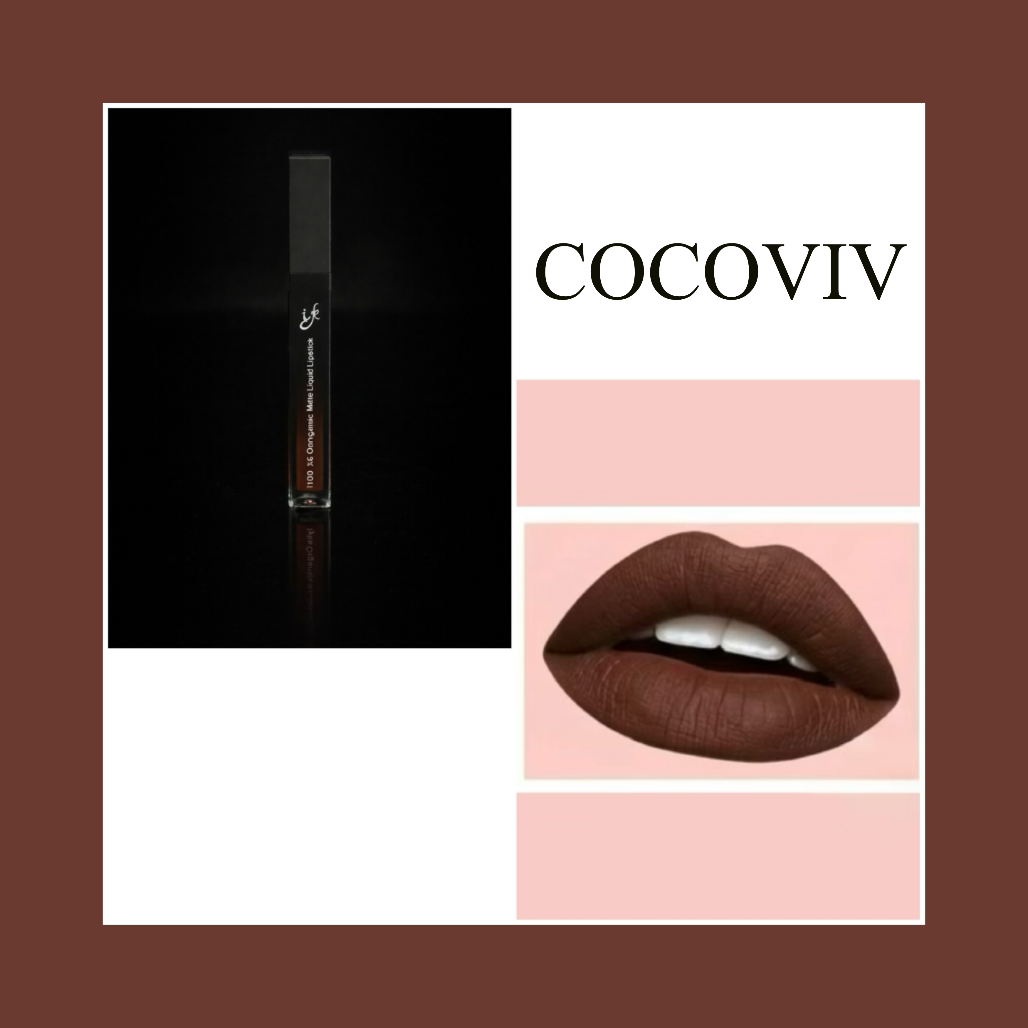 Cocoviv Organic Matte Liquid Lipstick (COCOVIV-47). It’s long-lasting waterproof and non-sticky, giving a radiant and smooth finish.