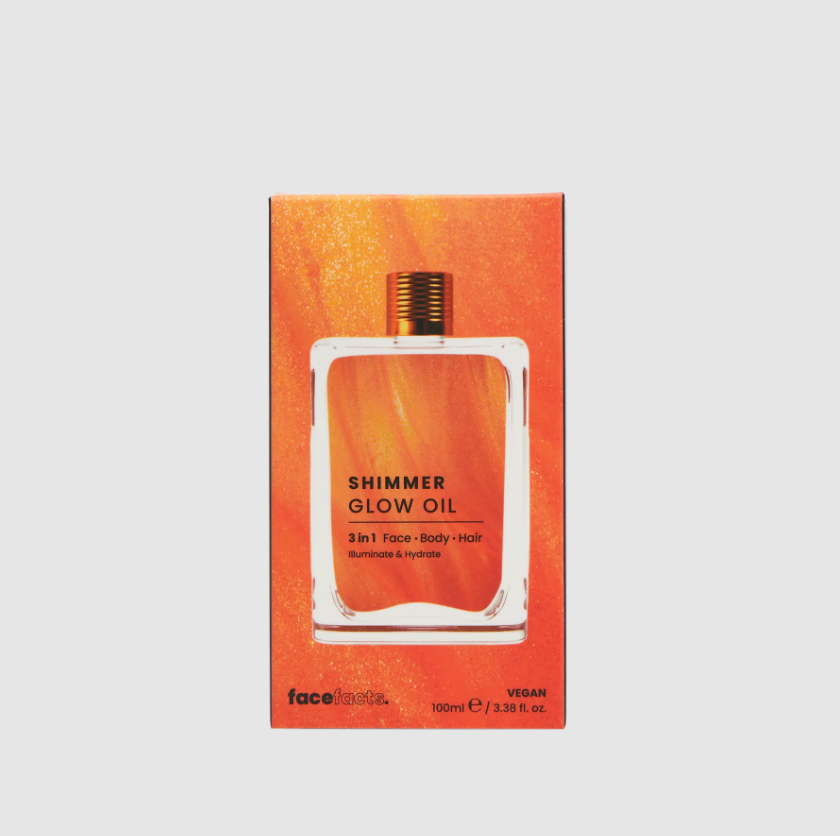 Face Facts Multi-Use Shimmer Glow Oil (50ml, Vegan)