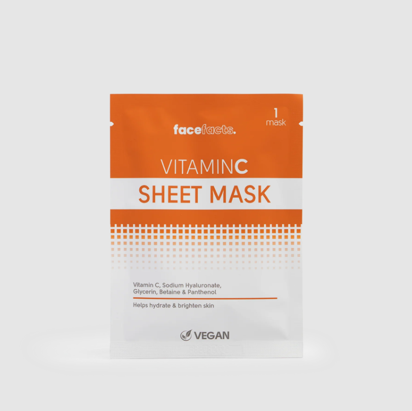 Vitamin C Brightening Sheet Mask – 2 Pack | Vegan & Biodegradable