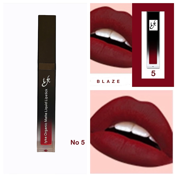 IYKE Blaze Organic Matte Liquid Lipstick. (BLAZE-5 ) ✅Long lasting ✅Waterproof ✅None sticky ✅Radiant.