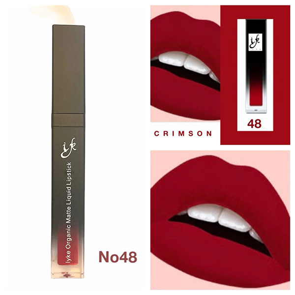 IYKE Crimson Organic Matte Liquid Lipstick (CRIMSON-48) ✅ Long lasting ✅Waterproof ✅None sticky ✅Radiant ✅Smooth