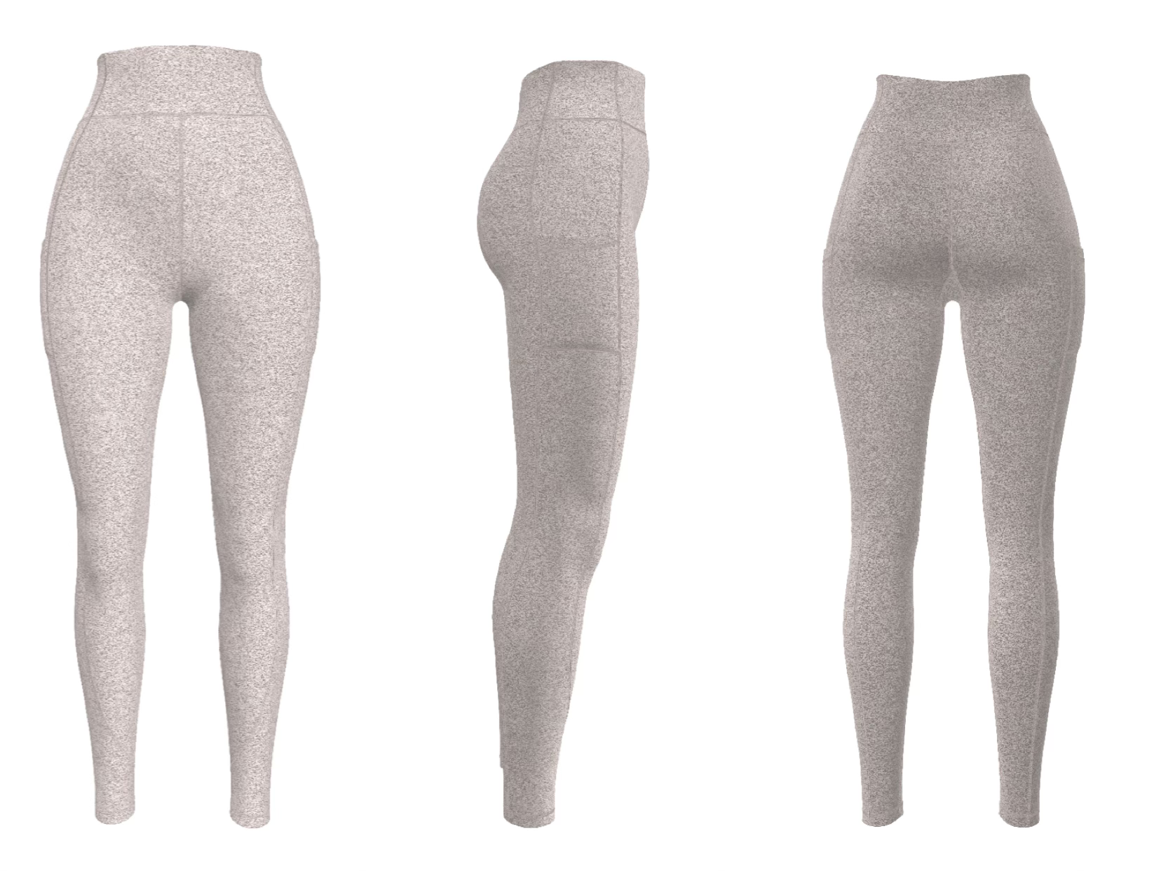 IYKE Women's Leggings Yoga Pants, with 2 side pockets, High Waist Tummy Control Stretch Slim Leggings.
