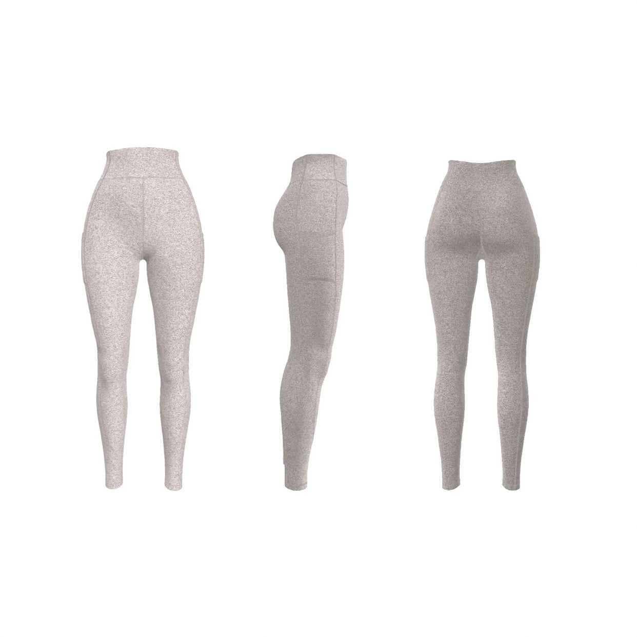IYKE Women's Leggings Yoga Pants, with 2 side pockets, High Waist Tummy Control Stretch Slim Leggings.
