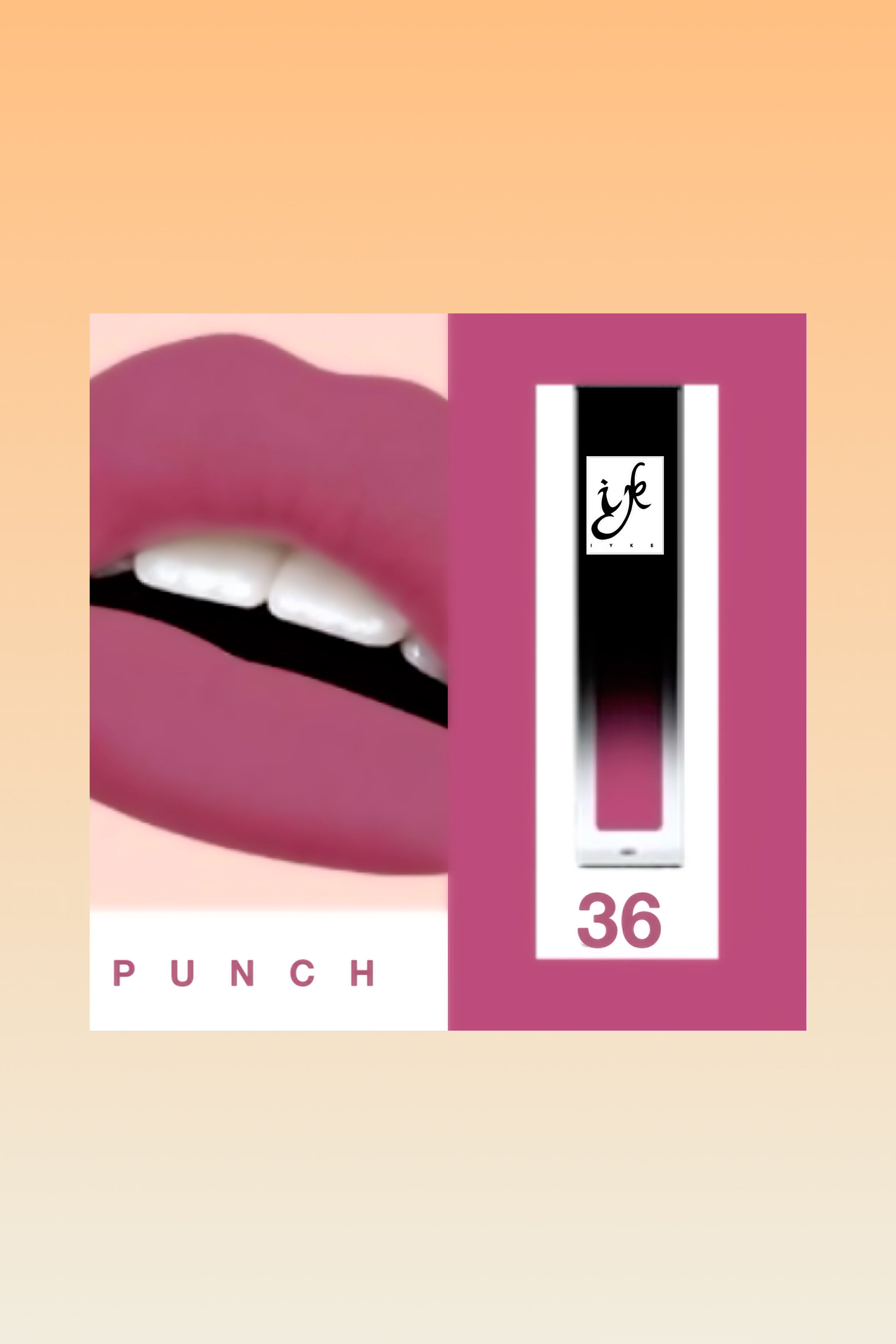 IYKE Punch Organic Matte Liquid Lipstick (PUNCH-36) ✅ Long lasting ✅Waterproof ✅None sticky ✅Radiant ✅Smooth
