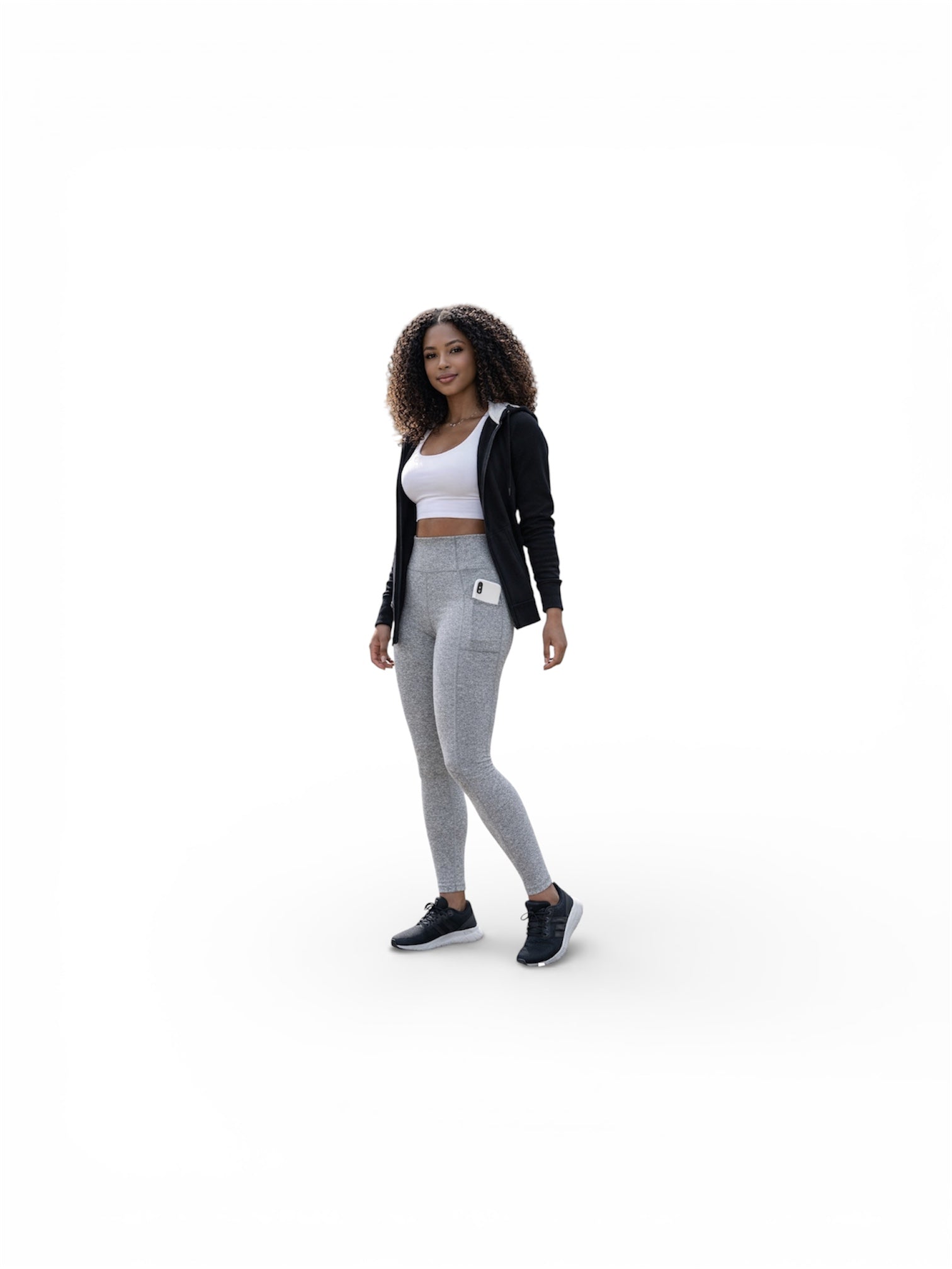 IYKE  Women's Leggings Yoga Pants, with 2 side pockets, High Waist Tummy Control Stretch Slim Leggings.