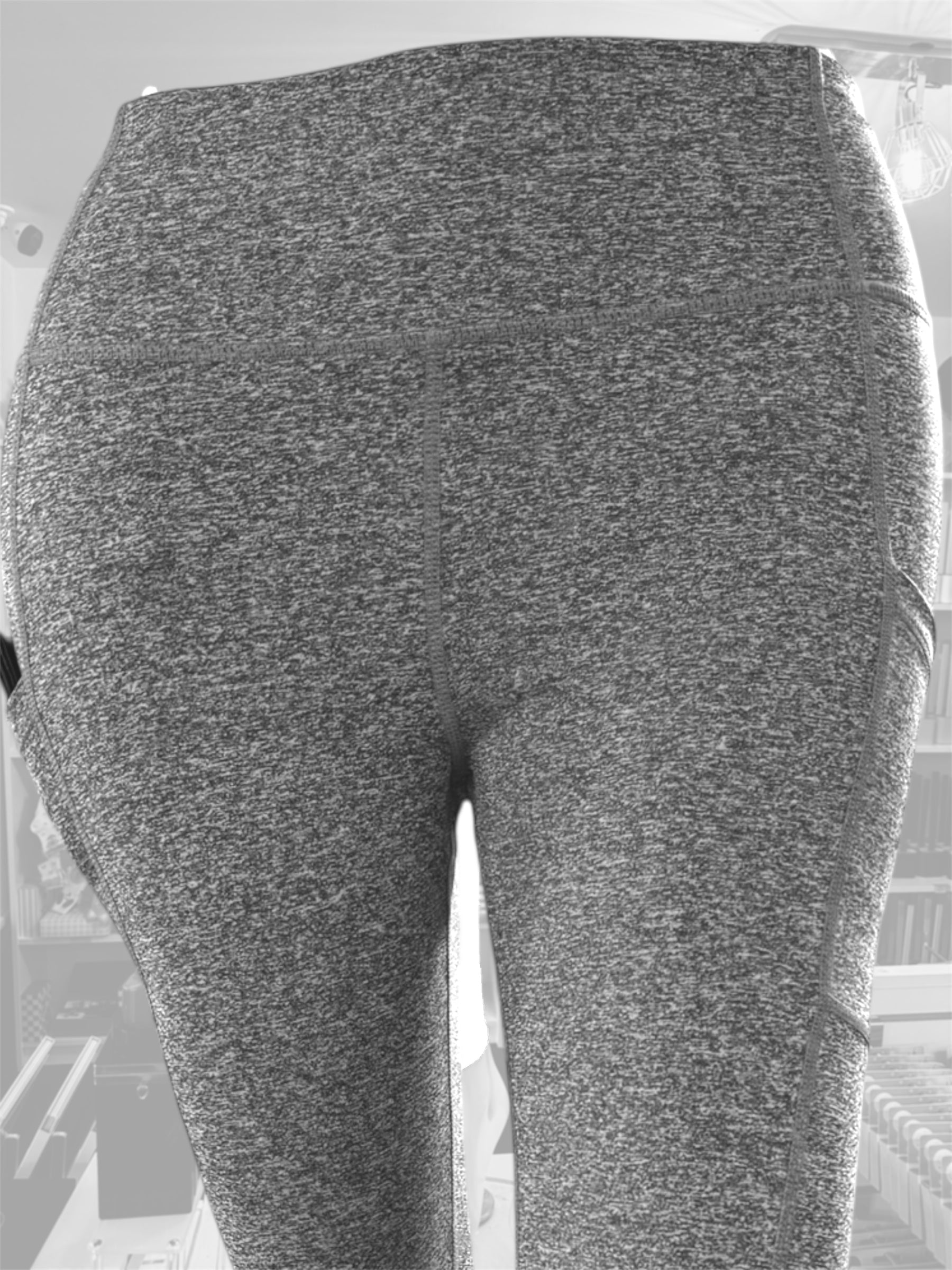 IYKE  Women's Leggings Yoga Pants, with 2 side pockets, High Waist Tummy Control Stretch Slim Leggings.