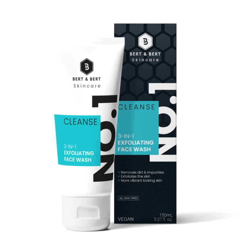 Bert & Bert 3-in-1 Exfoliating Face Wash – 150ml
