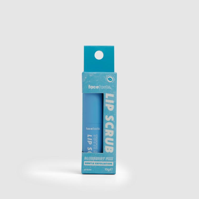 Face Facts Blueberry Fizz Lip Scrub Stick – Gentle Exfoliation & Nourishment | 10g