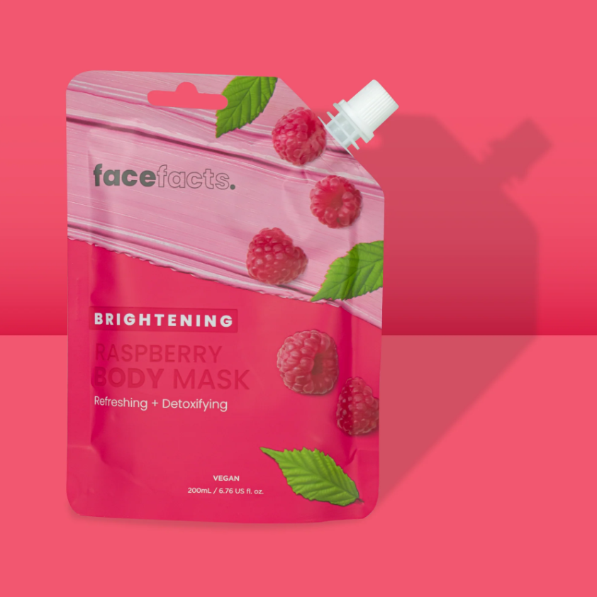 Face Facts Brightening Raspberry Body Mask – Refresh & Detoxify for Radiant Skin | 200ml