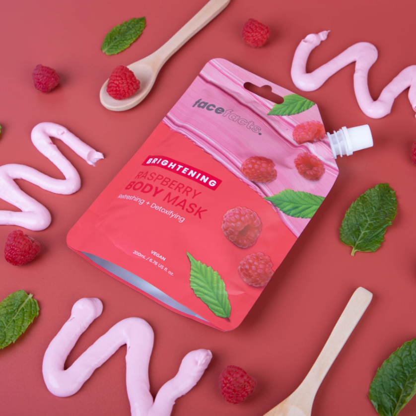 Face Facts Brightening Raspberry Body Mask – Refresh & Detoxify for Radiant Skin | 200ml