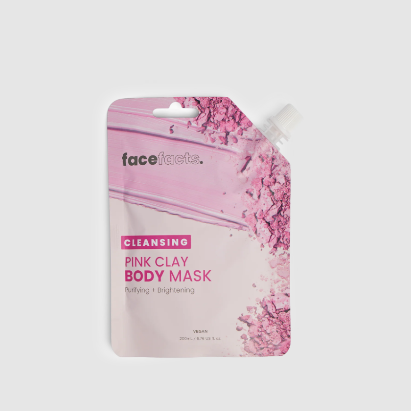 Face Facts Cleansing Pink Clay Body Mask – Purify & Brighten for Soft, Smooth Skin | 200ml