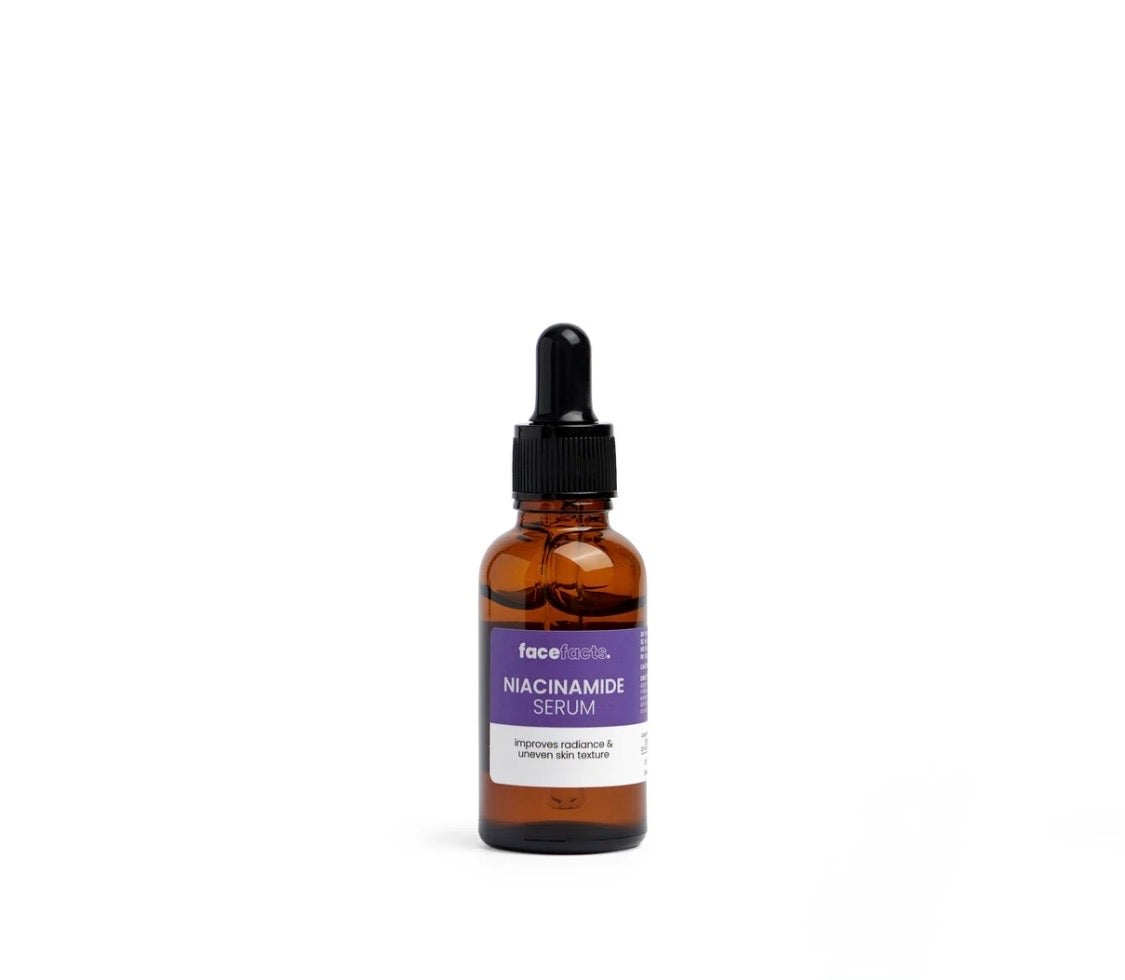 Face Facts Soothe + Glow Niacinamide Facial Serum (30ml, Vegan)