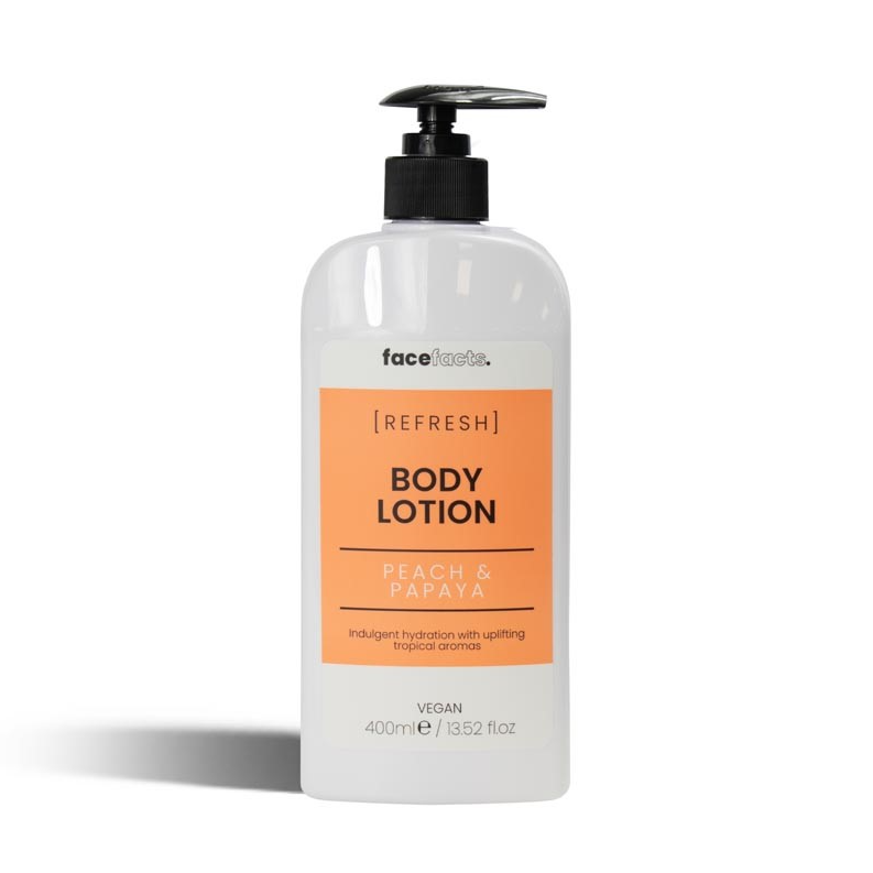 Face Facts Peach & Papaya Body Lotion – Refresh & Hydrate with Tropical Aroma | 400ml