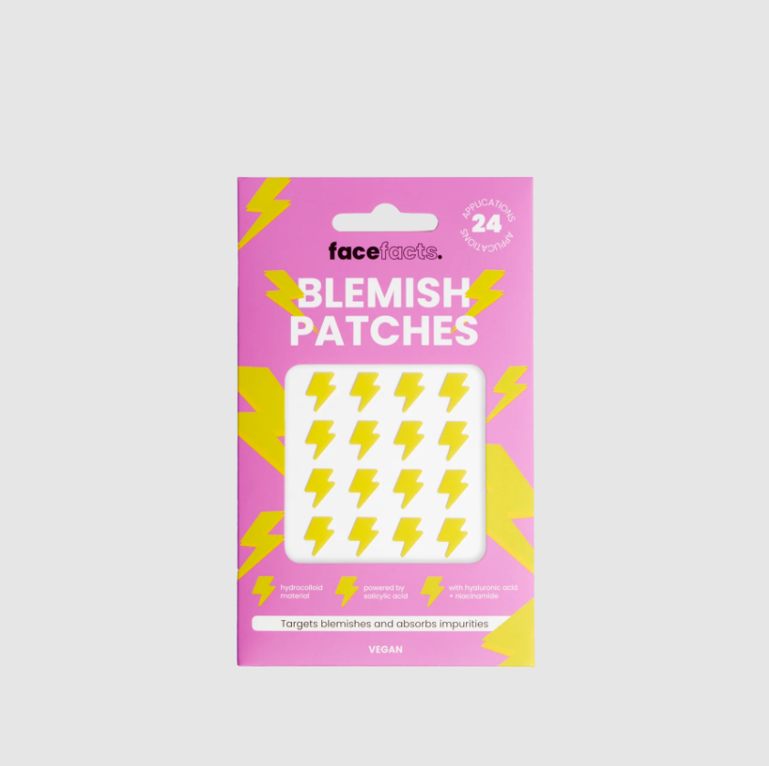 Hydrocolloid Blemish Patches – Yellow Lightning Bolts (24 Patches)