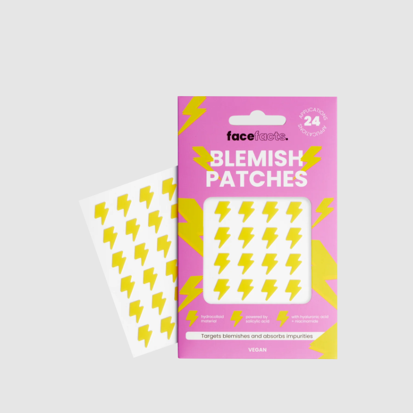 Hydrocolloid Blemish Patches – Yellow Lightning Bolts (24 Patches)