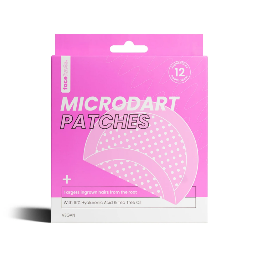 Face Facts Shave Prep Ingrown Hair Microdart Patches (12 Applications, Vegan)