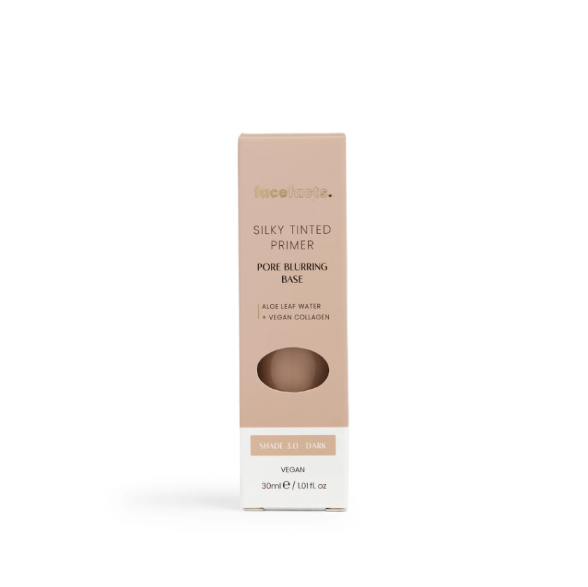 Silky Tinted Primer Shade 3.0 Dark – Pore-Blurring, Dewy Finish | Vegan