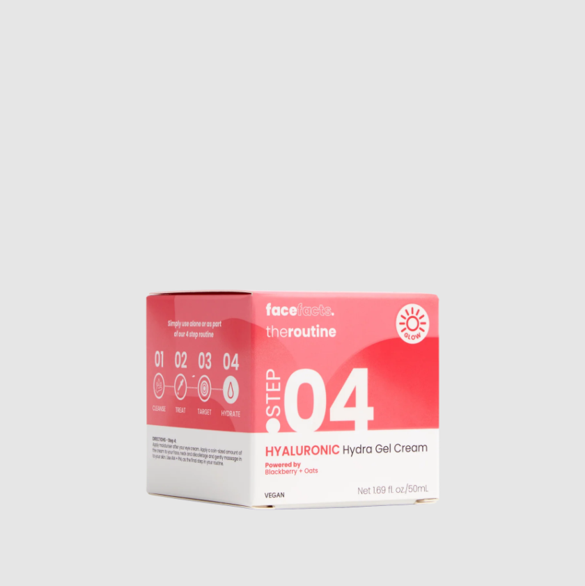 The Glow Routine – Hyaluronic Hydra Gel Cream with Blackberry & Oats | 50ml Vegan