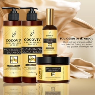 Cocoviv Pure Argan Oil Moisturizing Hair Treatment Set