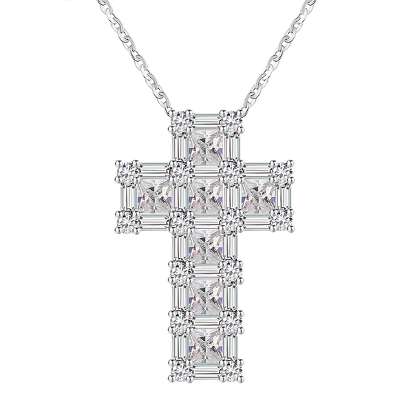 CZ Cross Pendant Necklace