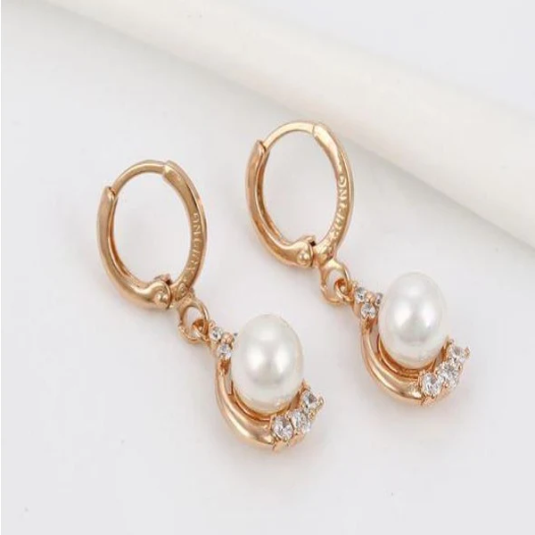 CZ Stone Pearl Earring