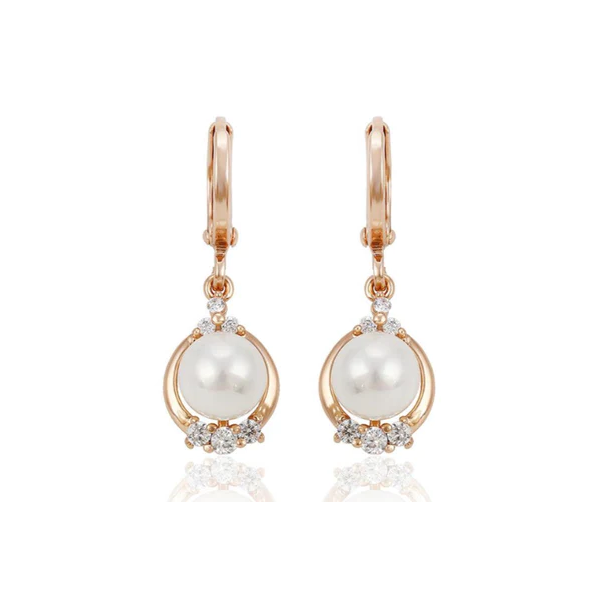 CZ Stone Pearl Earring