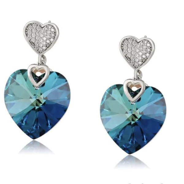 Crystal love heart Earring