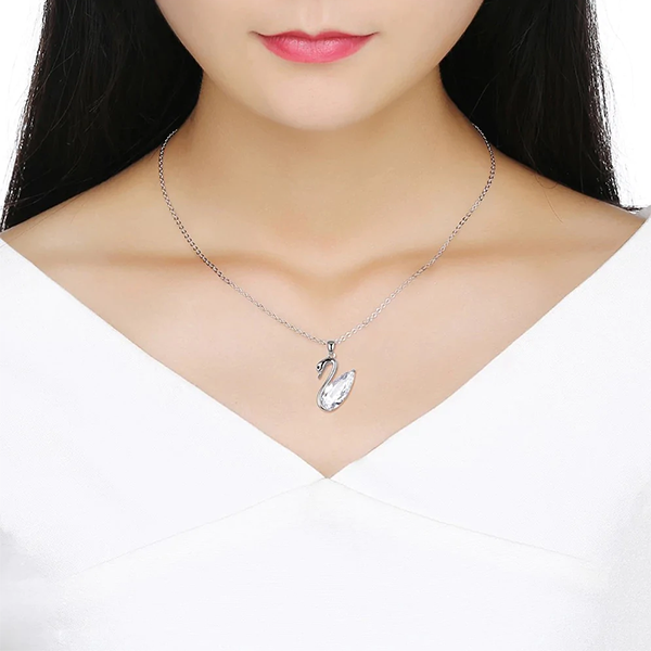 Duck Pendant CZ Necklace