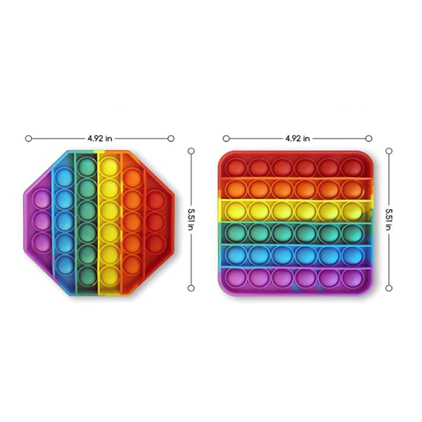Iyke 4PCS (Heart, Octagon, Square, Circle) Pop It Fidget Toy ~ Free Postage