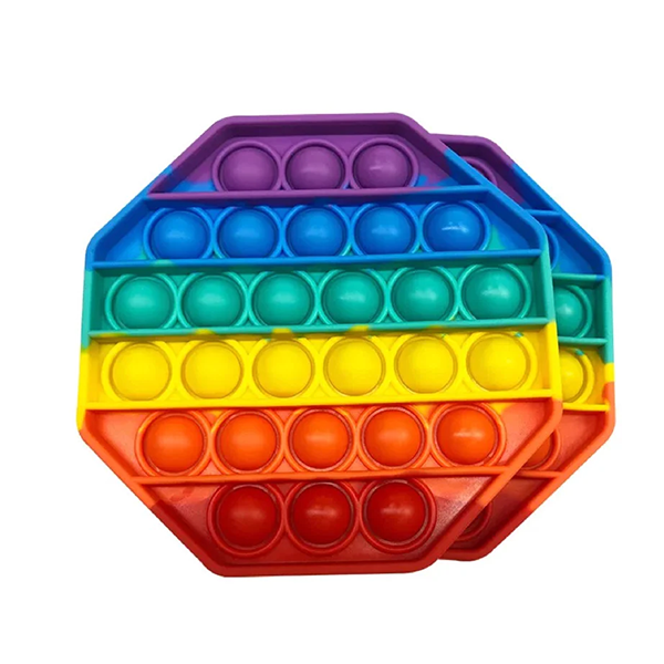 Iyke 4PCS (Heart, Octagon, Square, Circle) Pop It Fidget Toy ~ Free Postage
