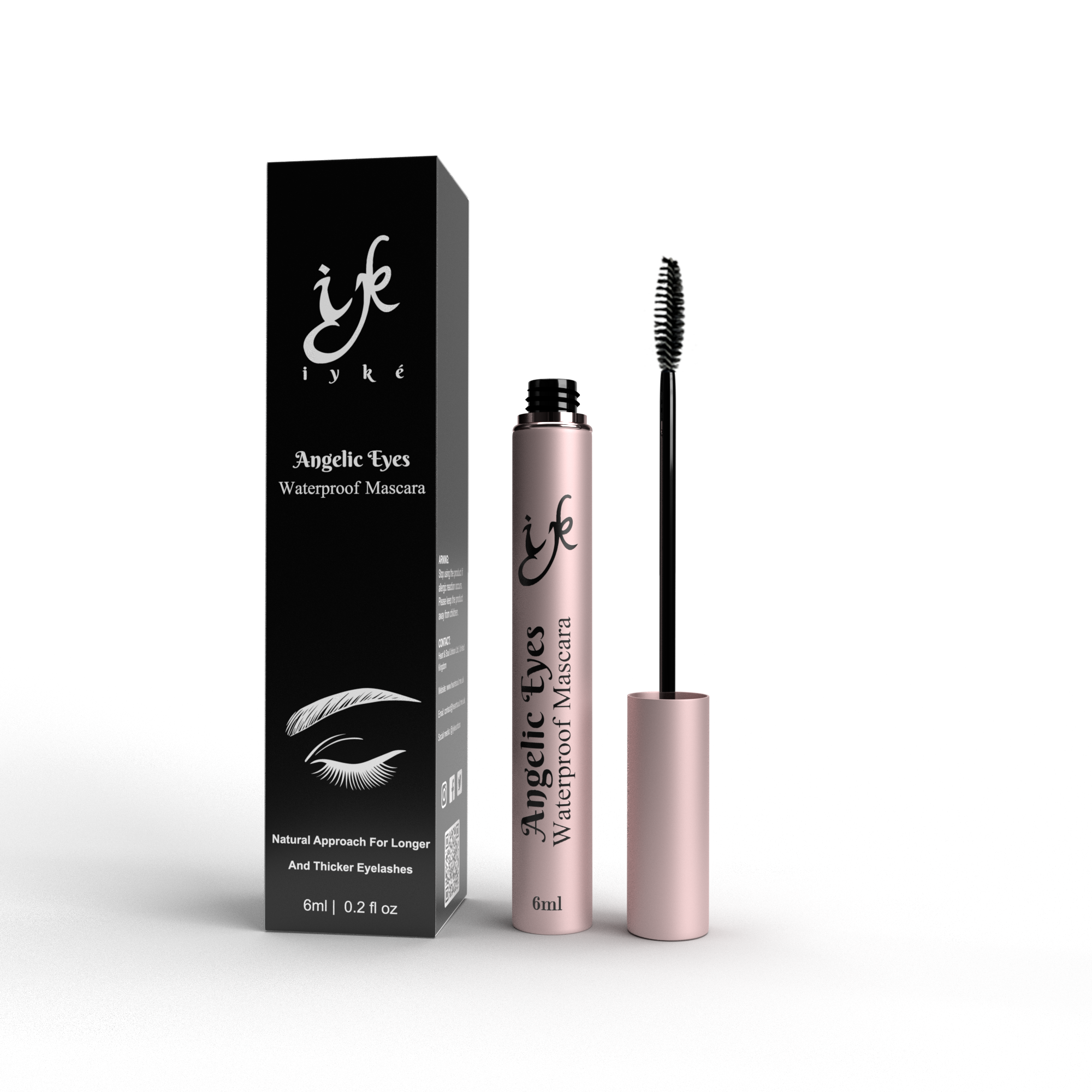 ANGELIC EYES WATERPROOF AND LASH GROWTH MASCARA (HYALURONIC ACID SERUM) 6ml