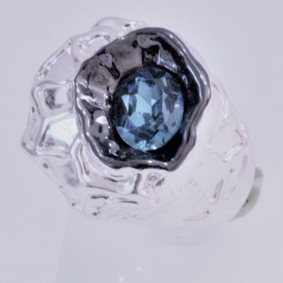 Rocky CZ Stone Ring