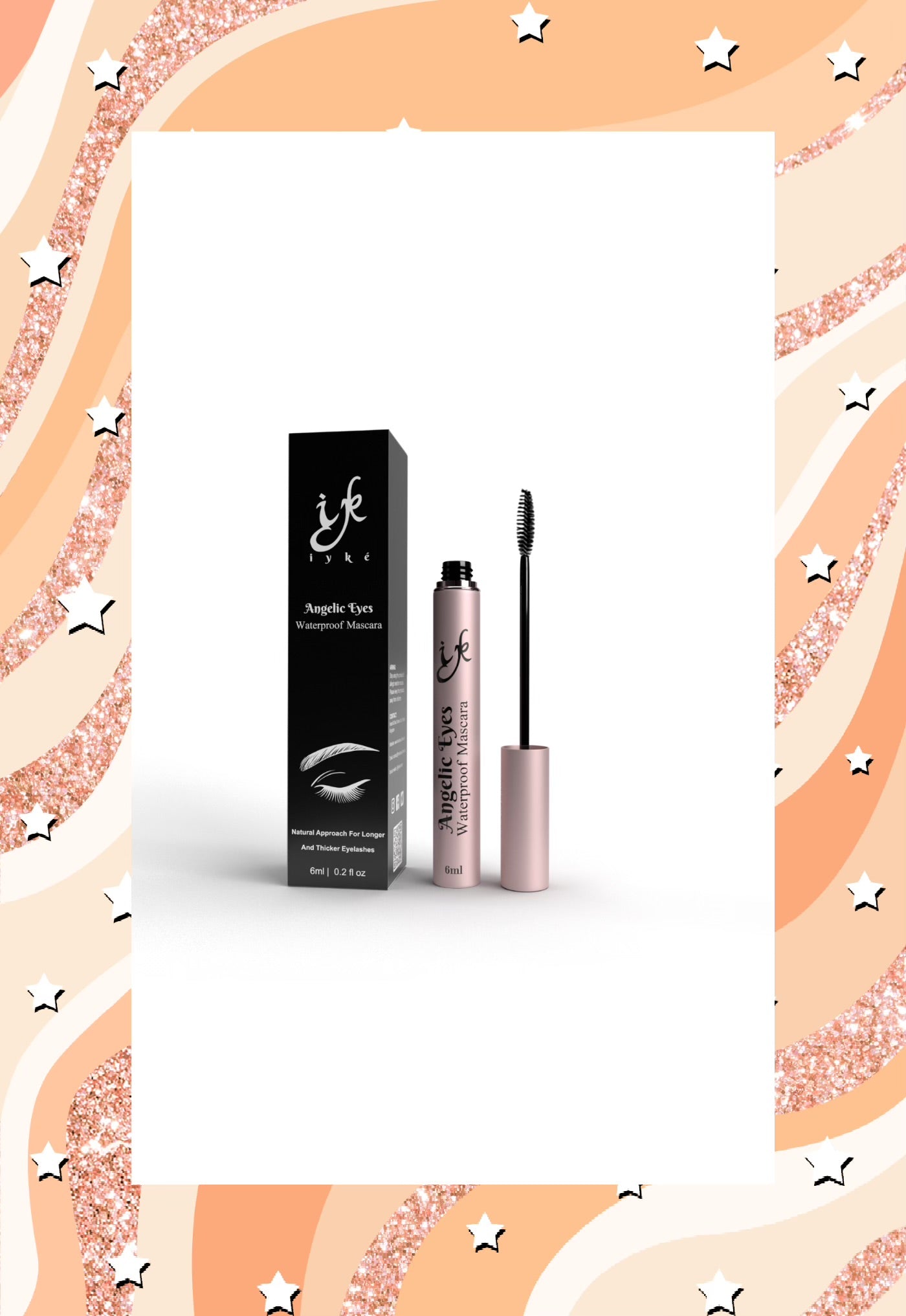 ANGELIC EYES WATERPROOF AND LASH GROWTH MASCARA (HYALURONIC ACID SERUM) 6ml