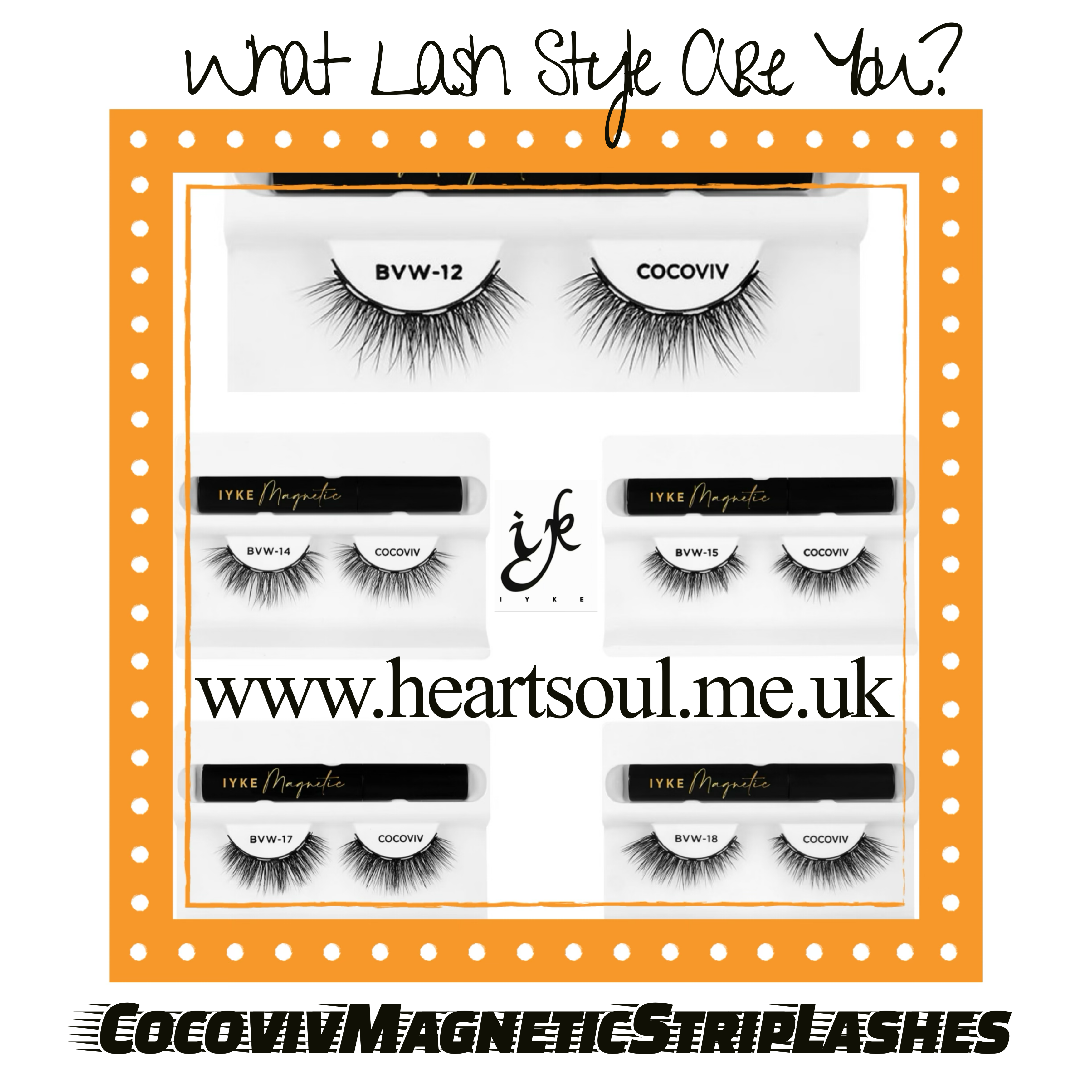 COCOVIV MAGNETIC REUSEABLE LASHES WITH EYELINER