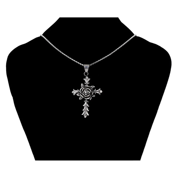 Rose Cross Pendant