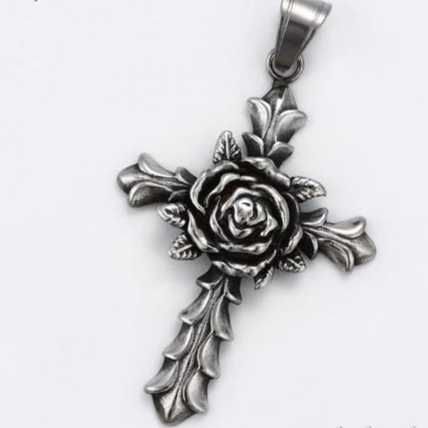 Rose Cross Pendant