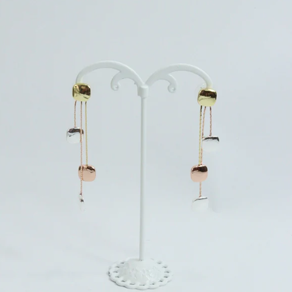 Three Tone Droplet Earring