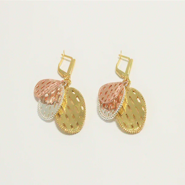 Three Tone Droplet Earring