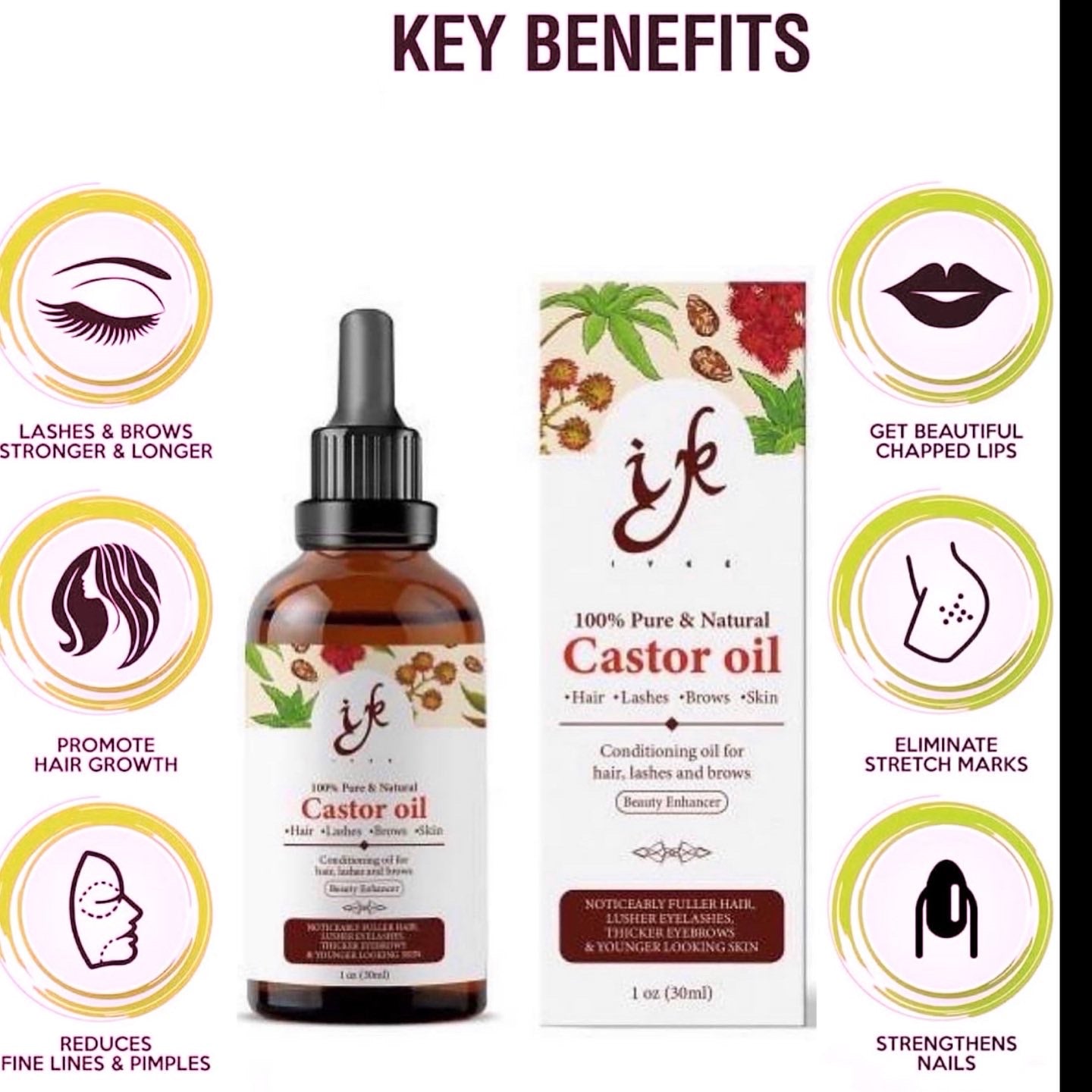 Iyke 100% Pure & Natural Castor Oil